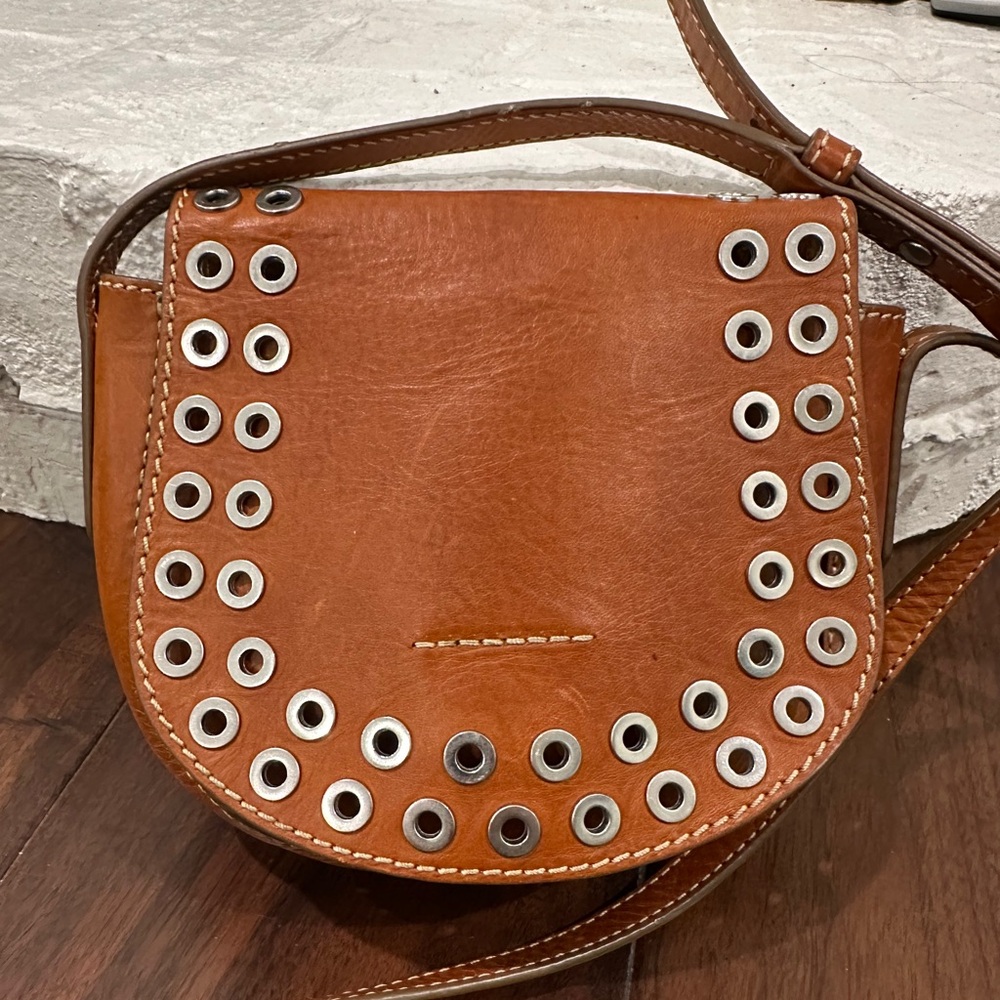 FRYE Cassidy Women's Brown Studded Leather Crossbody Purse
